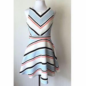Xhilaration Striped Fit & Flare Dress